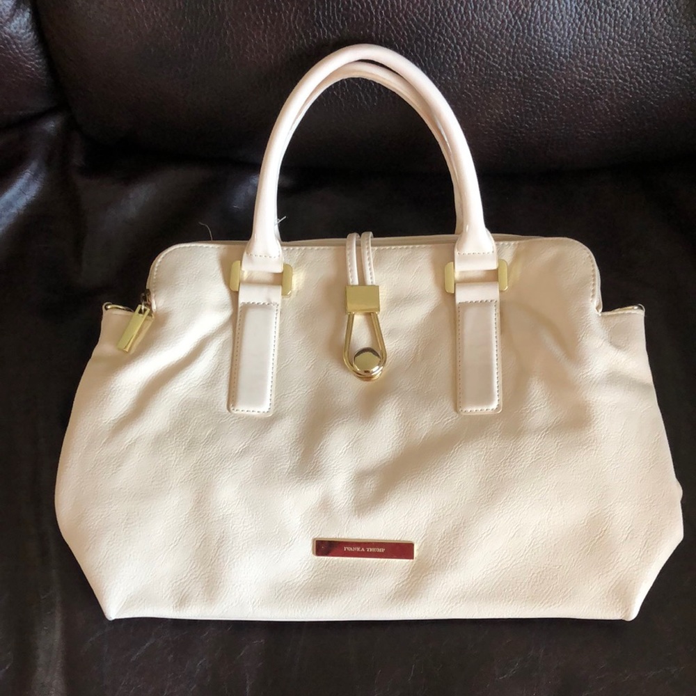 Authentic Ivanka Trump Cream Bag Gold Hardware & Optional Shoulder Strap